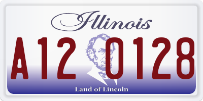 IL license plate A120128