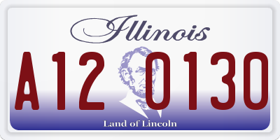 IL license plate A120130