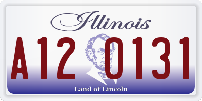 IL license plate A120131