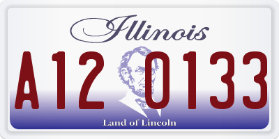 IL license plate A120133