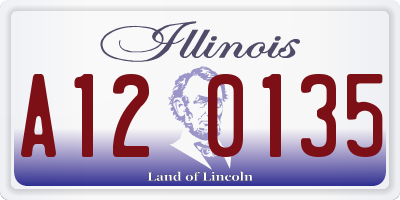 IL license plate A120135