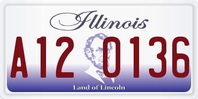IL license plate A120136