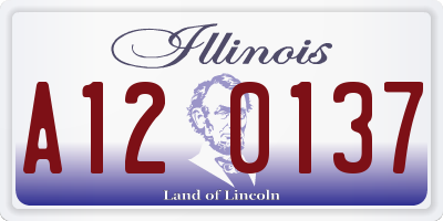 IL license plate A120137