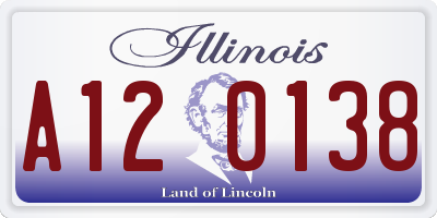 IL license plate A120138