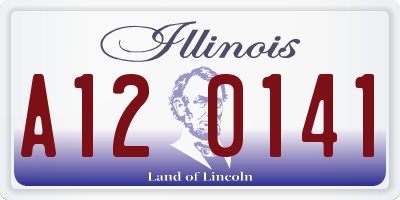 IL license plate A120141
