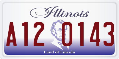 IL license plate A120143