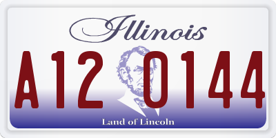 IL license plate A120144