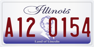 IL license plate A120154