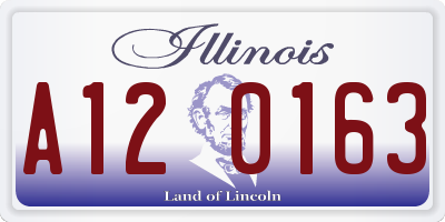 IL license plate A120163