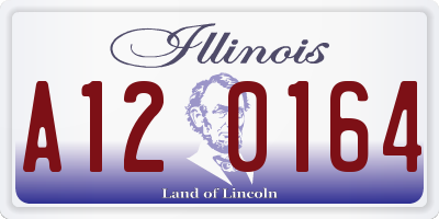 IL license plate A120164