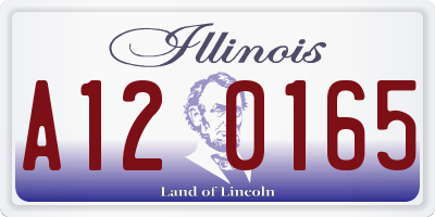 IL license plate A120165