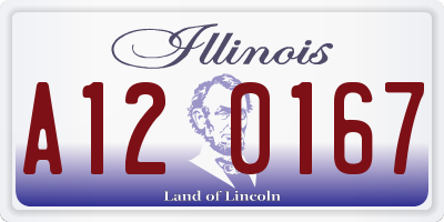IL license plate A120167