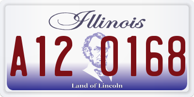 IL license plate A120168