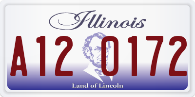 IL license plate A120172