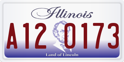 IL license plate A120173