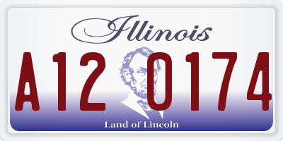 IL license plate A120174