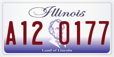 IL license plate A120177