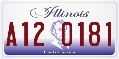 IL license plate A120181