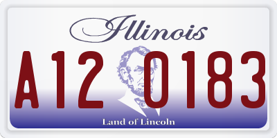IL license plate A120183