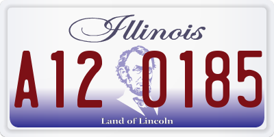 IL license plate A120185