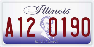 IL license plate A120190