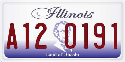IL license plate A120191