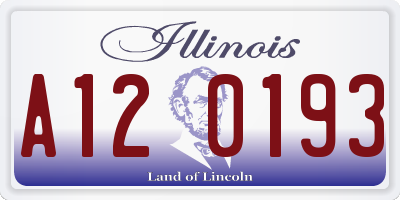 IL license plate A120193
