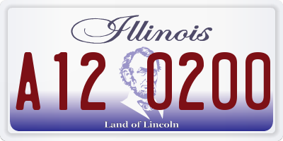 IL license plate A120200