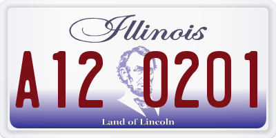 IL license plate A120201