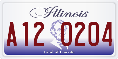 IL license plate A120204