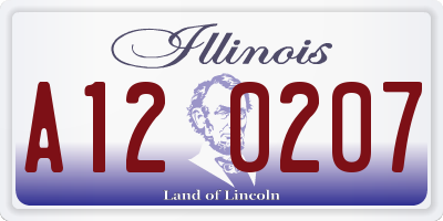 IL license plate A120207