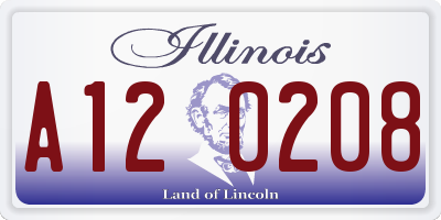 IL license plate A120208