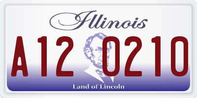 IL license plate A120210