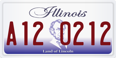 IL license plate A120212