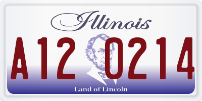IL license plate A120214