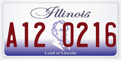 IL license plate A120216
