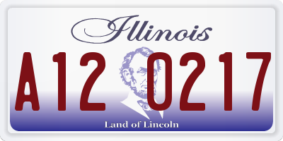 IL license plate A120217