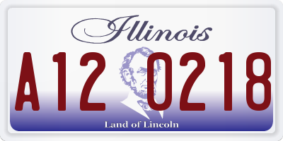 IL license plate A120218