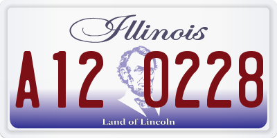 IL license plate A120228
