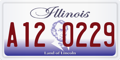 IL license plate A120229