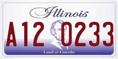 IL license plate A120233