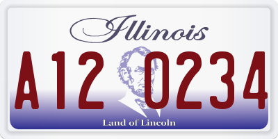 IL license plate A120234