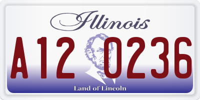 IL license plate A120236