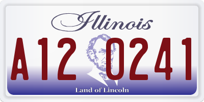 IL license plate A120241