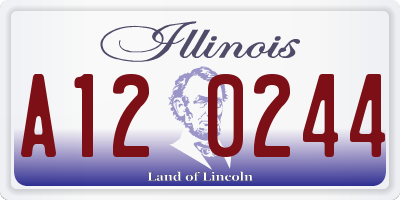 IL license plate A120244