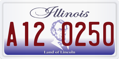 IL license plate A120250