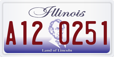 IL license plate A120251
