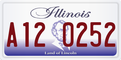 IL license plate A120252