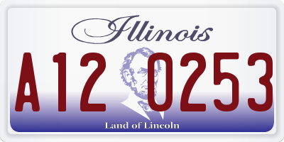 IL license plate A120253