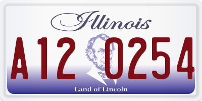 IL license plate A120254